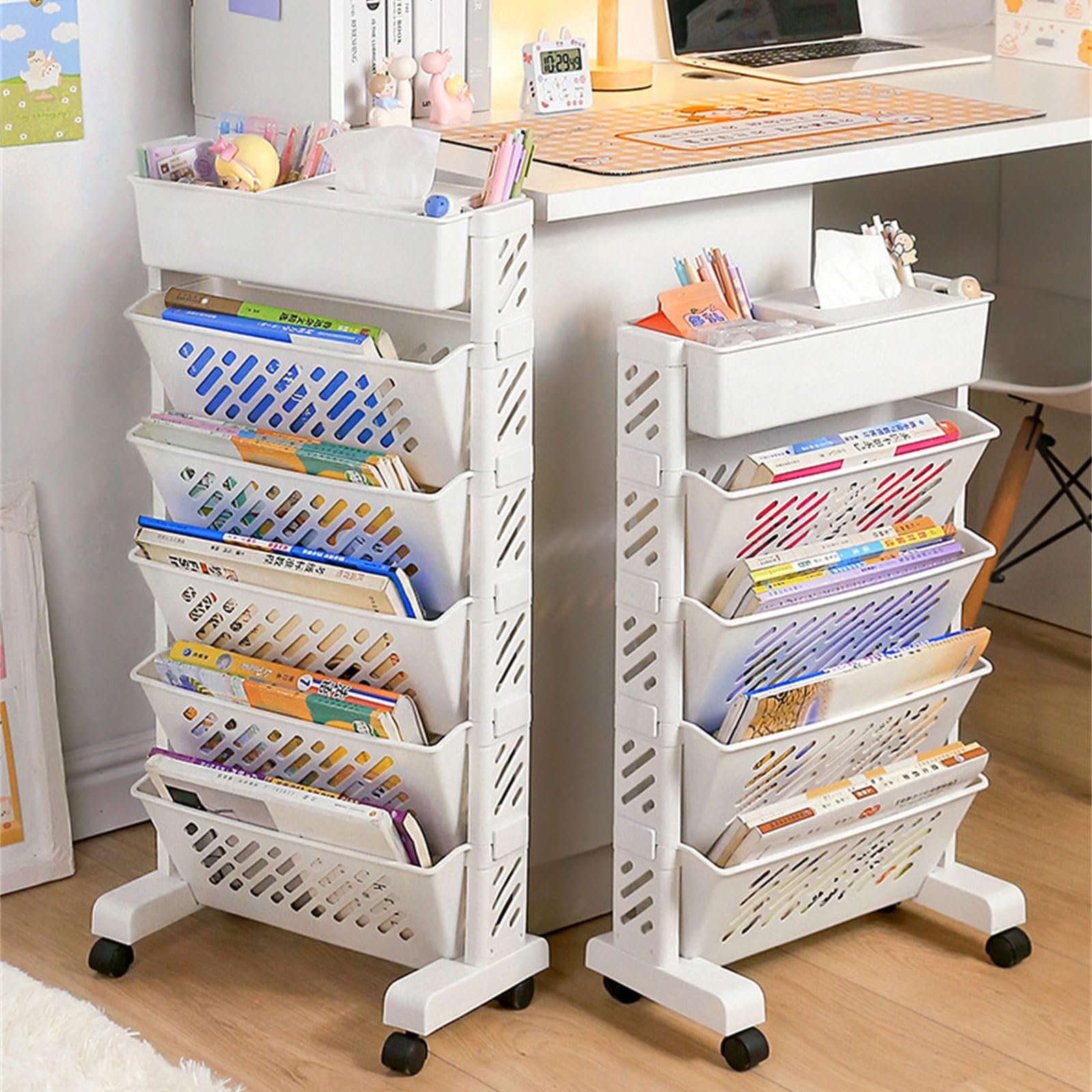 Generisch Scaffale moderno e rimovibile per libri e piccoli oggetti, con supporto portatile e flessibile, per articoli da ufficio, multiuso