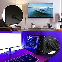 Vista 5 de Elecan Cable de alimentación de repuesto de 3 clavijas de 50 pies, cable de alimentación flexible y duradero a prueba de calor para dispositivos CA