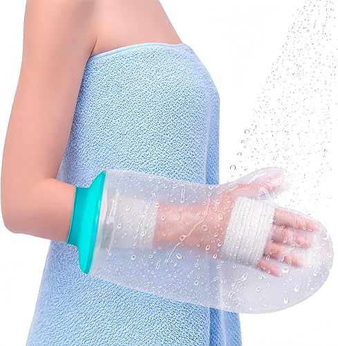 Miniatura 19 de Funda impermeable para la ducha, funda de ducha reutilizable para la parte superior de la pierna después de la cirugía, bolsa protectora de Tobillo