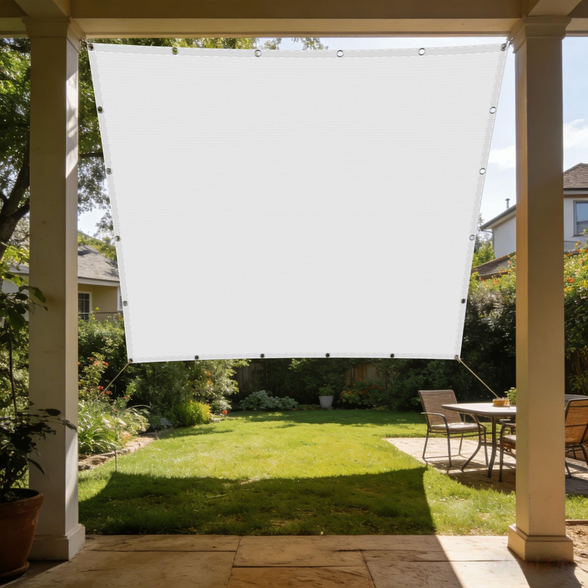 Voile d'ombrage étanche 2x7,5m blanche pour terrasse