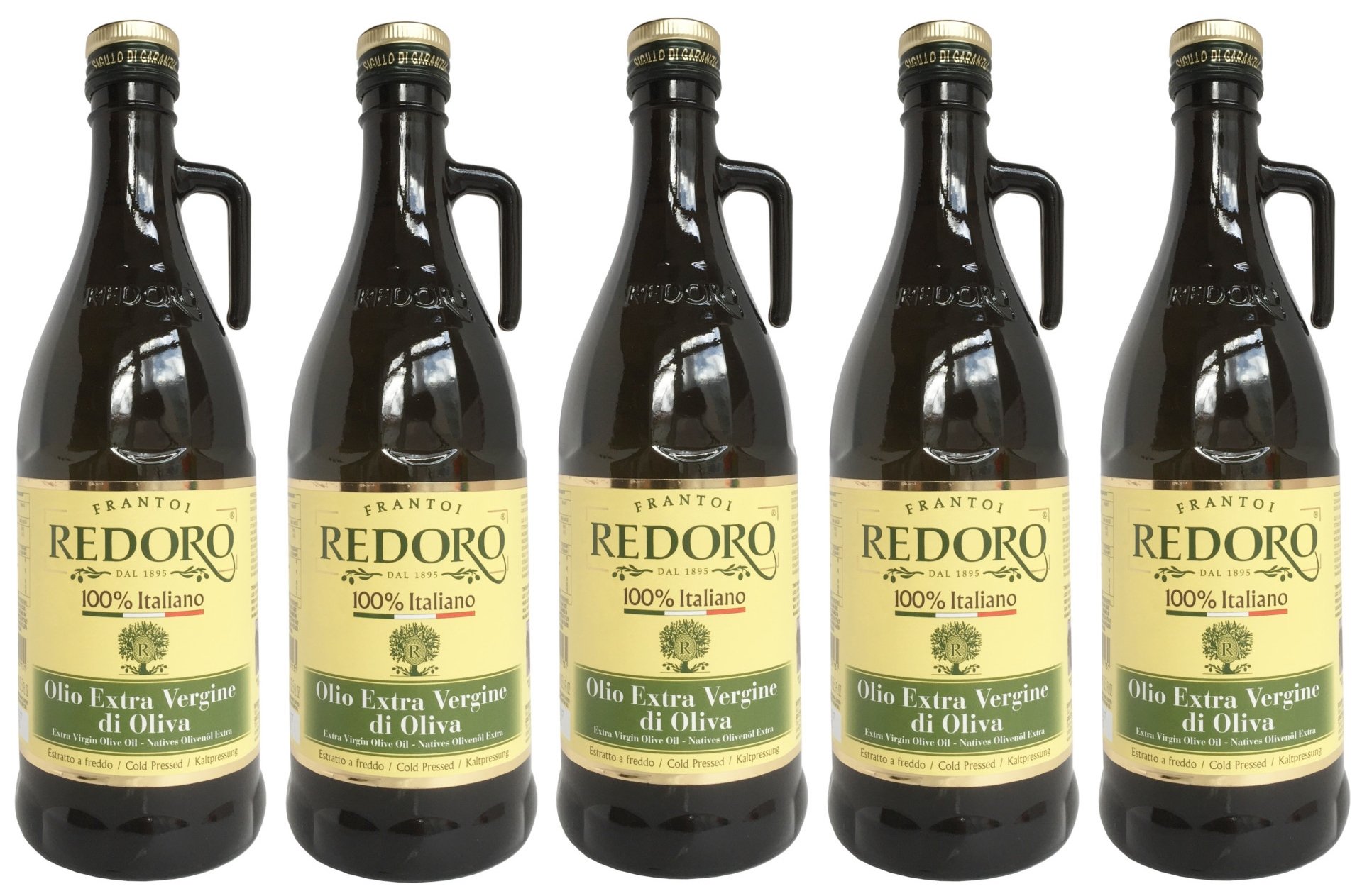 Olivenöl REDORO (5 x 1Liter) - extra nativ- kaltgepresst - Olio Extra Vergine d`Oliva