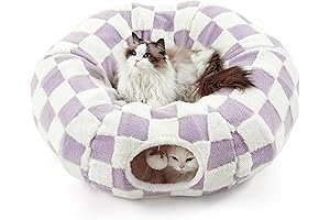 Lesure Cat Tunnel Bed: Treat Your Feline Friend to a Purple Paradise
