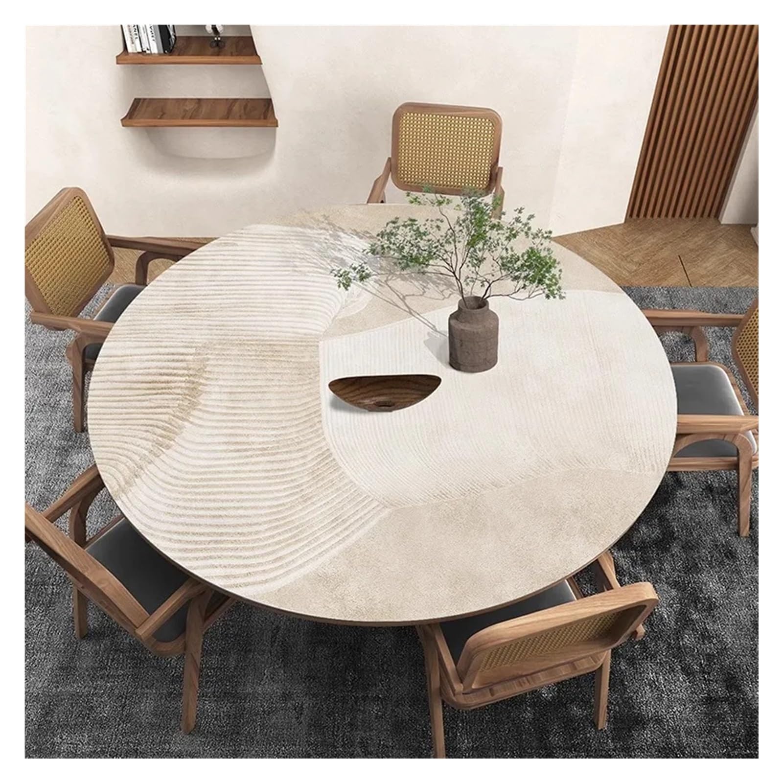 Nappe de table anti-brûlure et oléophobe ronde de 150cm FQ431-ZD