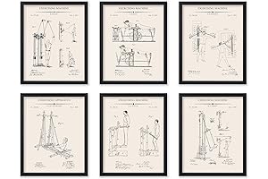Monem Art 6-Piece Workout Blueprint Poster: Your Ultimate Home Gym Decor