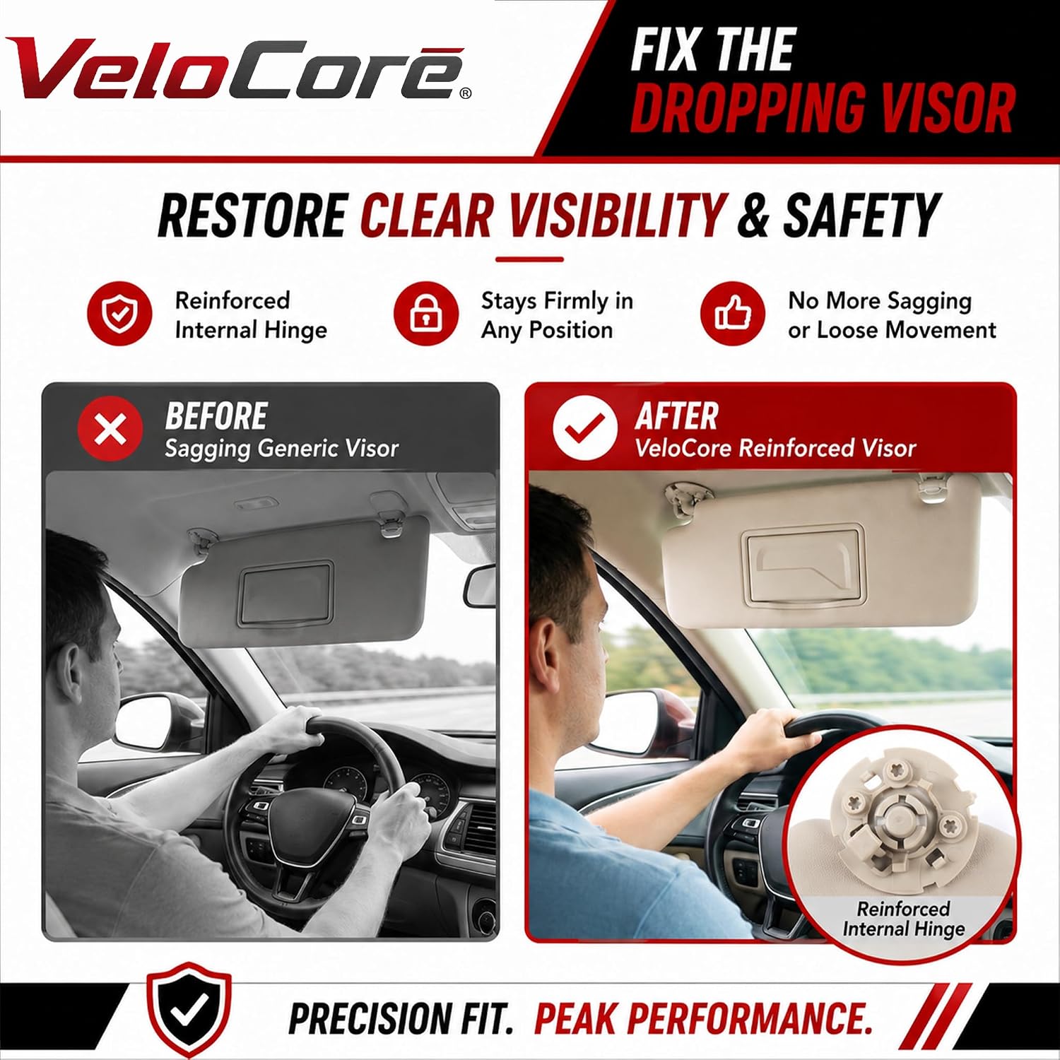 Sun Visor Set Driver and Passenger Side Compatible with Chevy Cruze 2011-2019, Replaces 95034256 95034253 84126667 84126658, Beige Light Grey, Includes Screws & Portable Mirror