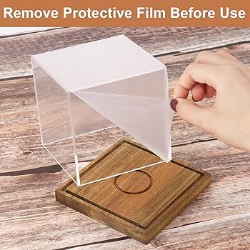 Hooqict Golfball Vitrine Aus Acryl - Display Mit Holzsockel & Gras