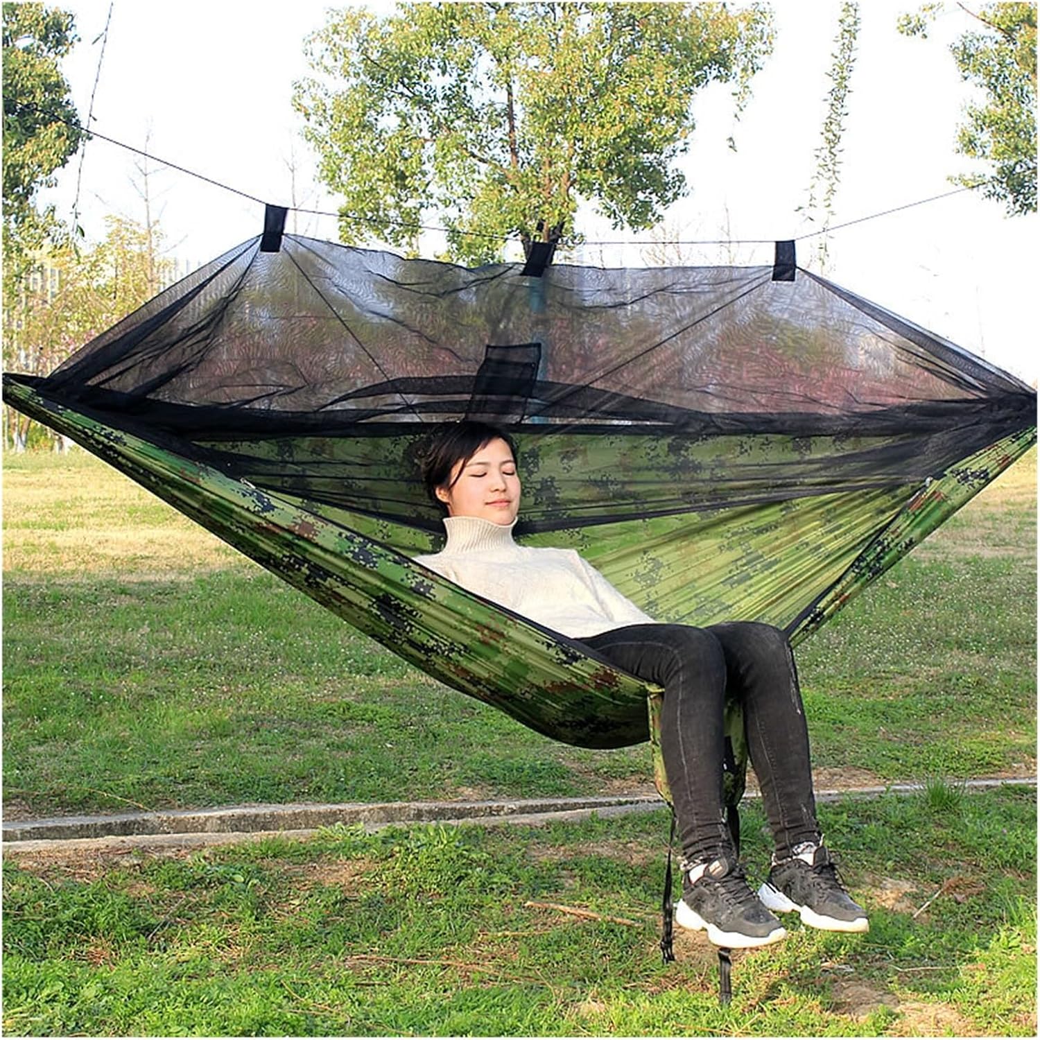 Camp Outdoor Portable Camping Hammock Tarp Fly-Tent Mosquito-Net Lightweight Sun Strong (02)