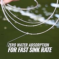 Vista 5 de Beyond Fluorocarbon Leader - Línea de pesca 100 % puro de fluorocarbono, altamente resistente a la abrasión, invisible bajo el agua, resistente a
