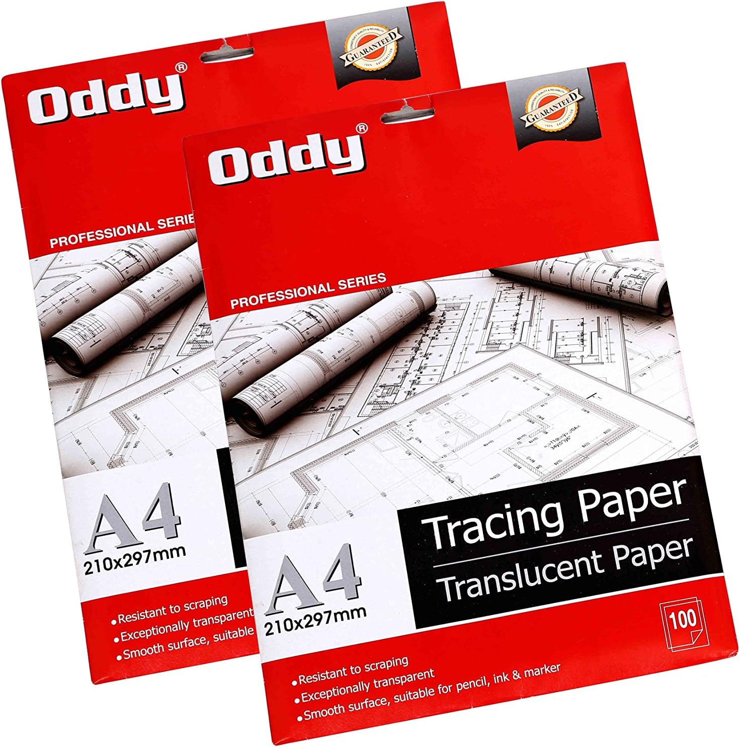 Oddy 95 GSM Tracing Butter Paper - 100 Sheets Pack