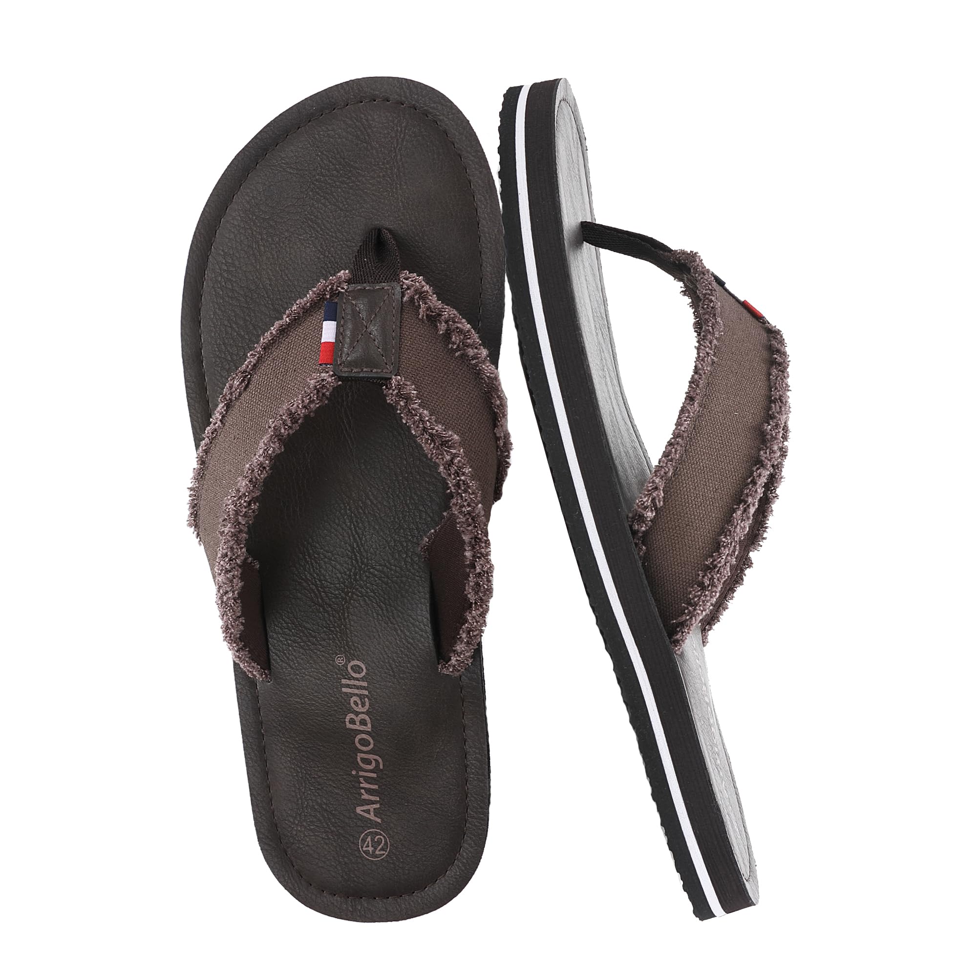 AX BOXING Flip Flops Herren Zehentrenner Rutschfest Leder Badelatschen Sandalen Beach Pool 41-46 EU