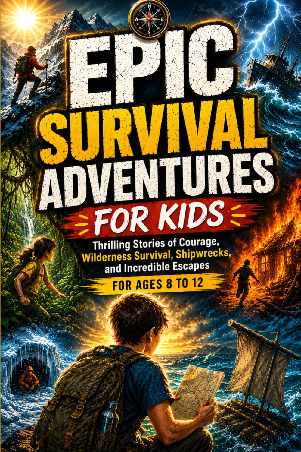 Epic Survival Adventures for Kids: Thrilling Stories of Courage, Wilderness Survival, Shipwrecks, and Incredible Escapes for Ages 8 to 12