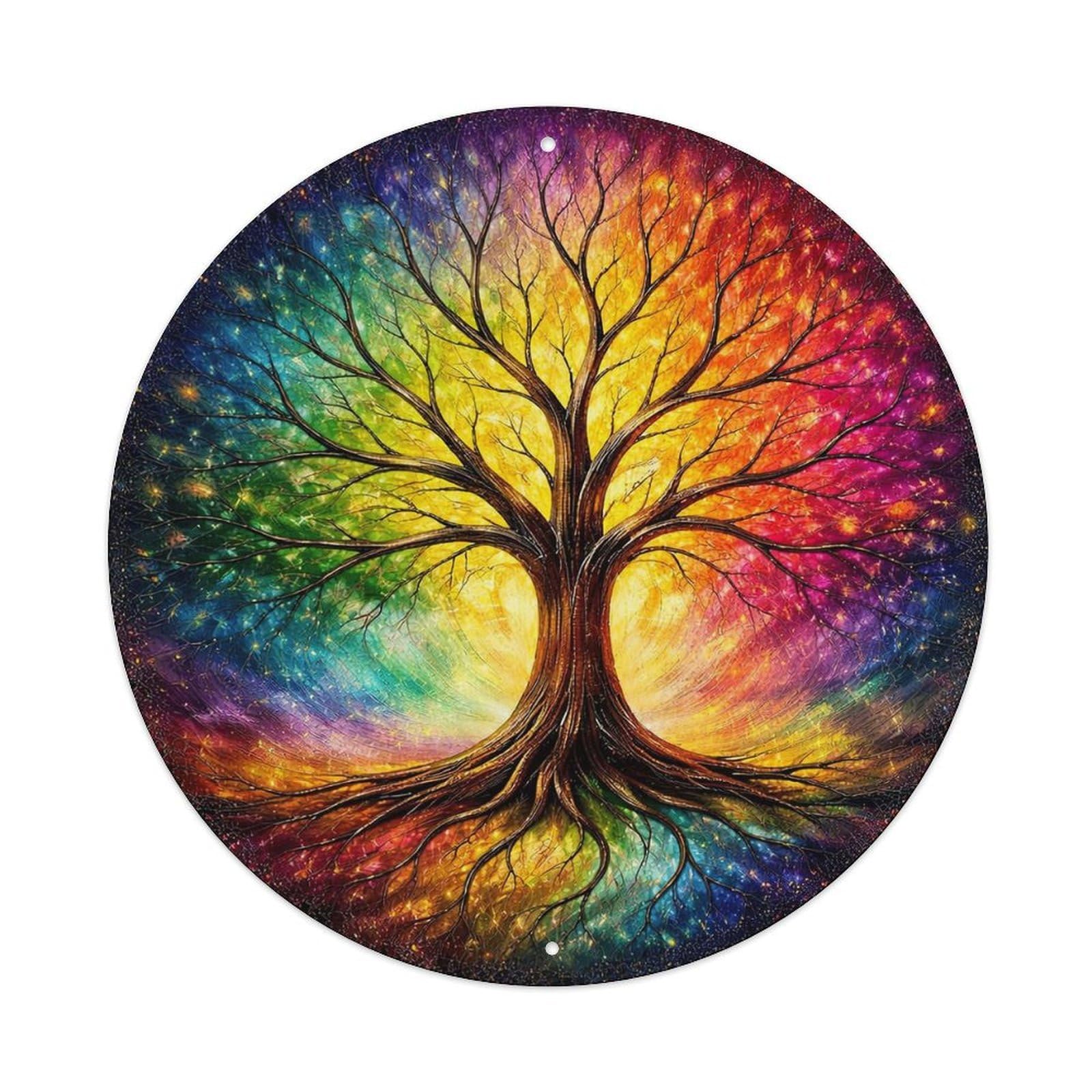 Rainbow Tree of Life Metal Tin Sign