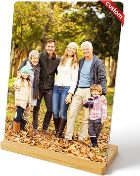 DPDP Custom Metal Photo Prints - Personalized Aluminum Picture Frames with HD Printing - Customized Anniversary Valentines Day Gift for Her Him - Customized Metal Photo Gifts - 1Photo Vertical