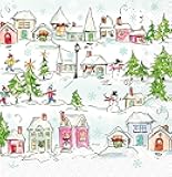 IHR Ideal Home Range Christmas Napkins Rosanne Beck - PINK - Disposable 3-Ply Paper Party Napkin Pack, Cocktail Size 5
