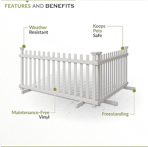 Miniatura 3 de Zippity - Kit de valla portátil independiente para cachorros, 22 pulgadas de alto x 44 pulgadas de ancho (2 paneles), corral para perros y