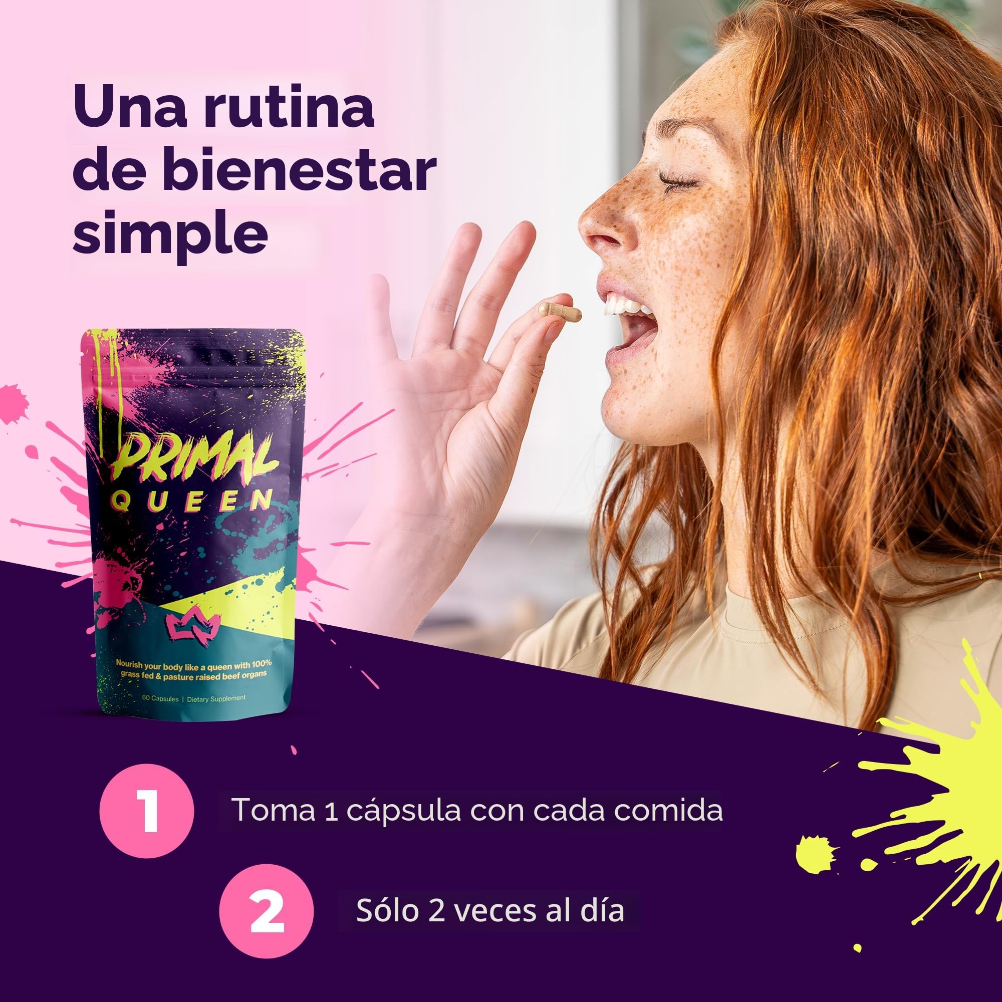 Primal Queen Beef Organs Superfoods - 6 órganos esenciales de carne de res optimizados para mujeres (hígado de res, riñón, corazón y 3 más) - 100% alimentado con pasto, ganado criado en pastos -