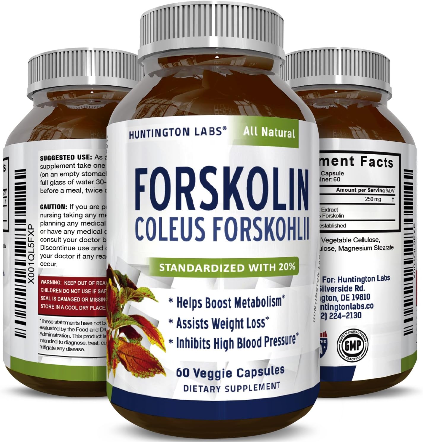 California Products Pure Forskolin Supplement Highest Grade Weight Loss Supplement Diet Pills Boosts Energy for Women & Men 60 Capsules