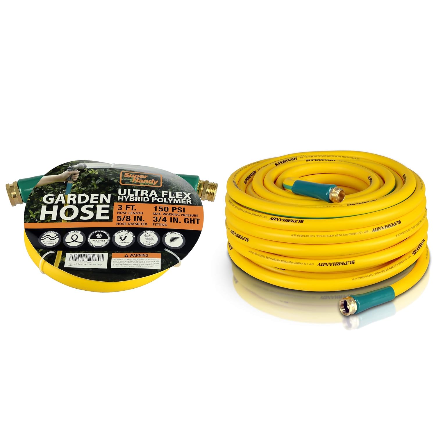 SuperHandy Garden LeadIn Hose 5/8" Inch x 5' Foot and