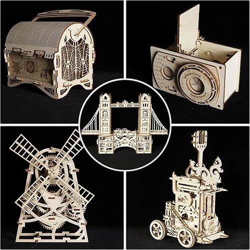 Miniatura 9 de 3D Wooden Puzzle for Adults, Educational Toys Jigsaw Puzzle DIY Model Kit with Rubber Motor Laser Cut Wooden Puzzle, Multi-Style, Self-Assembling