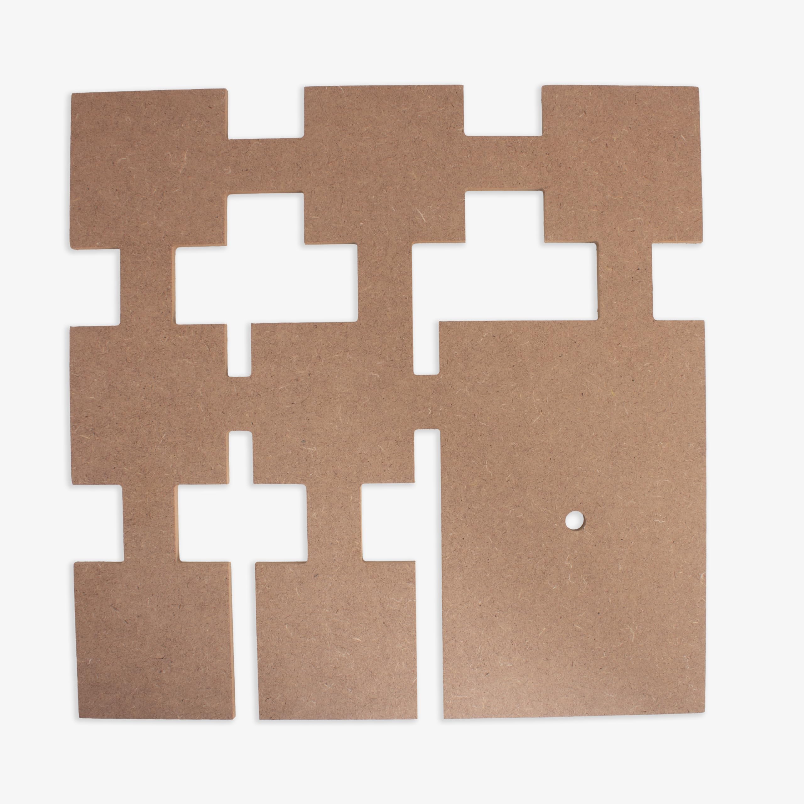 Itsy Bitsy MDF Clock Base Geometrical Jigsaw 12 x 12 Inch Pre Cut Wooden Craft Board 5.5mm Thick DIY Wall Clock Making Painting Resin Art Decoupage Home Decor Project-image-9