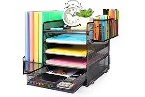5-Tier Letter Tray Organizer for Enhanced Desk Organization