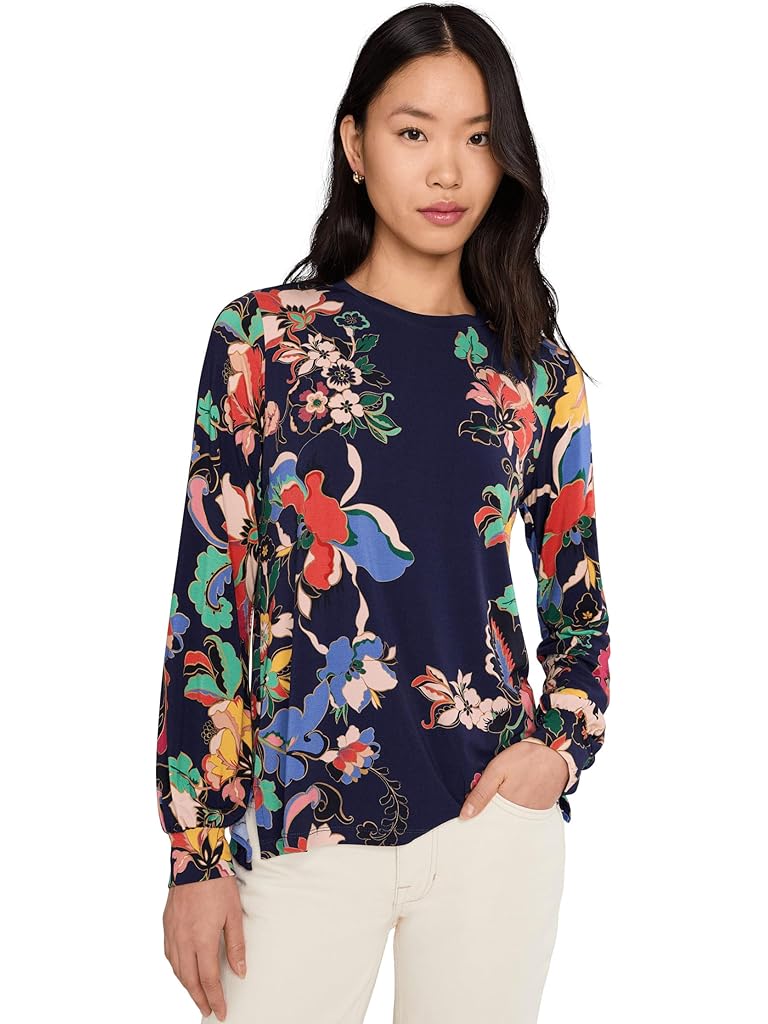 Blue Johnny Was The Janie Favorite Puff Sleeve Mock Neck - Vista Pa