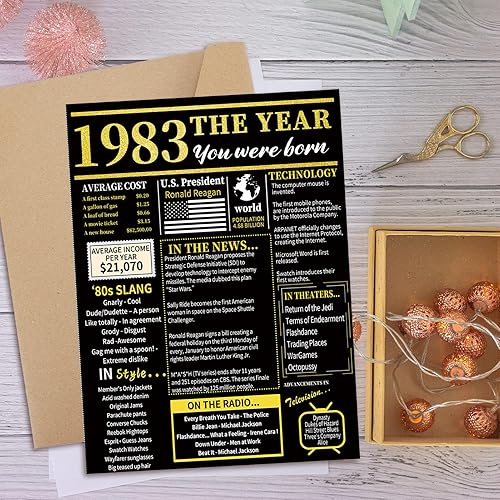 Miniatura 3 de Tarjeta de regalo de 40 cumpleaños para mujeres y hombres, regalo de cumpleaños jumbo de 40 años para esposa y marido, tarjeta de cumpleaños 40 para