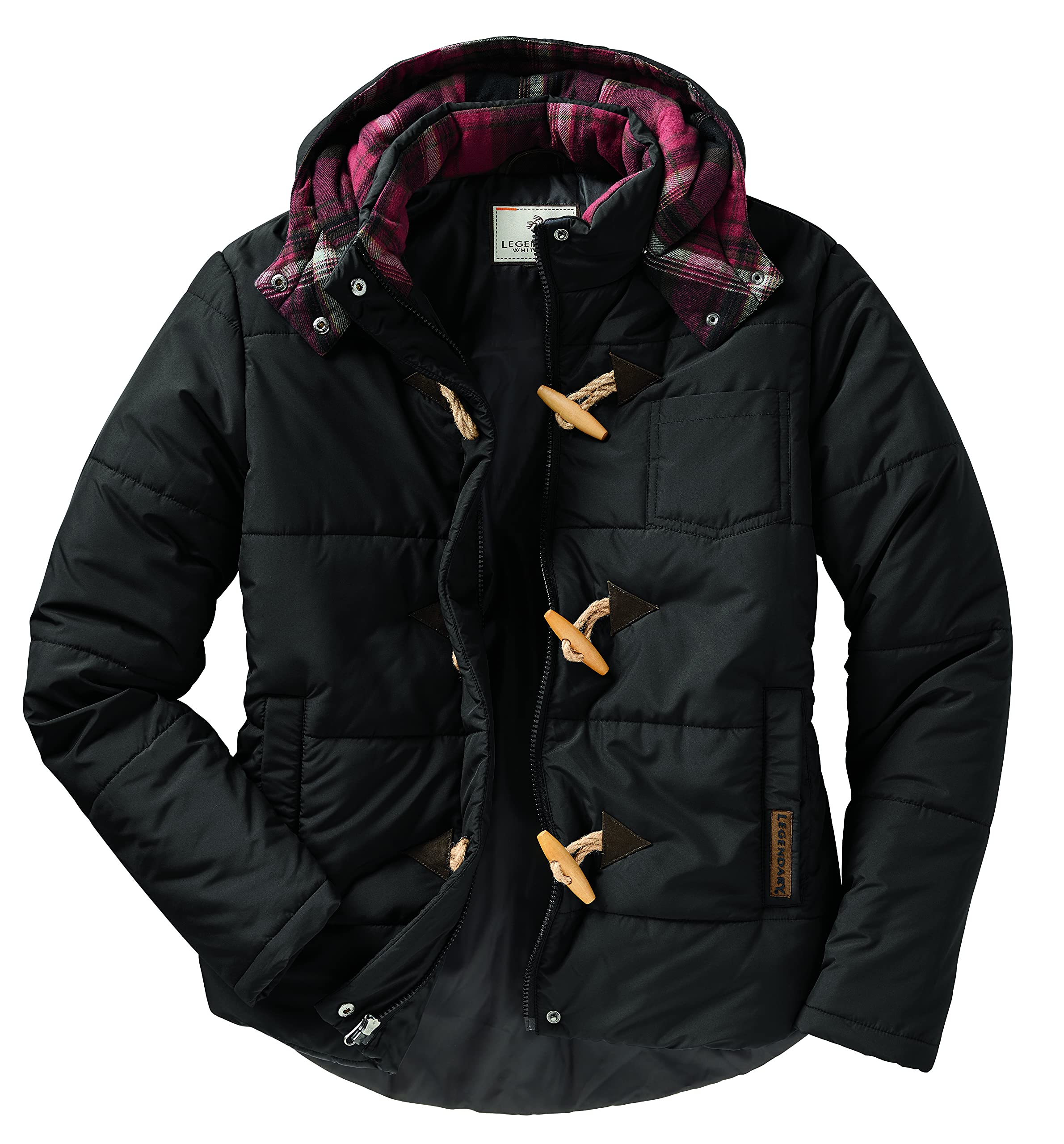 womens Quilted Toggle Puffer Jacket