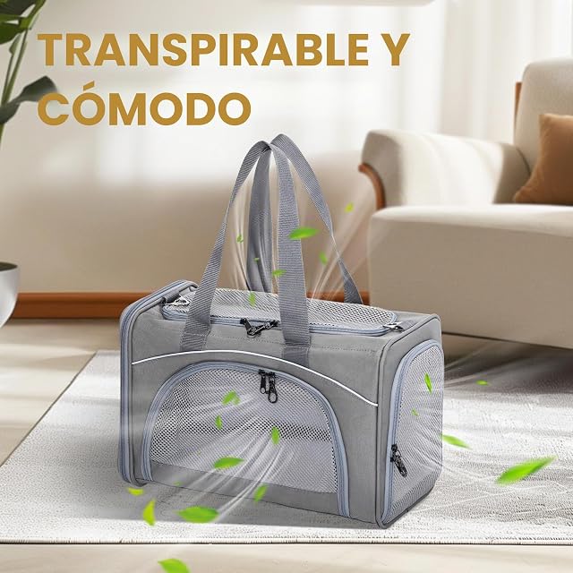 Foto 6 de 8 de Petsfit Bolsa de Transporte para Gatos, Perros y Gatos, Plegable, para Viajes, 47 x 22 x 27 cm