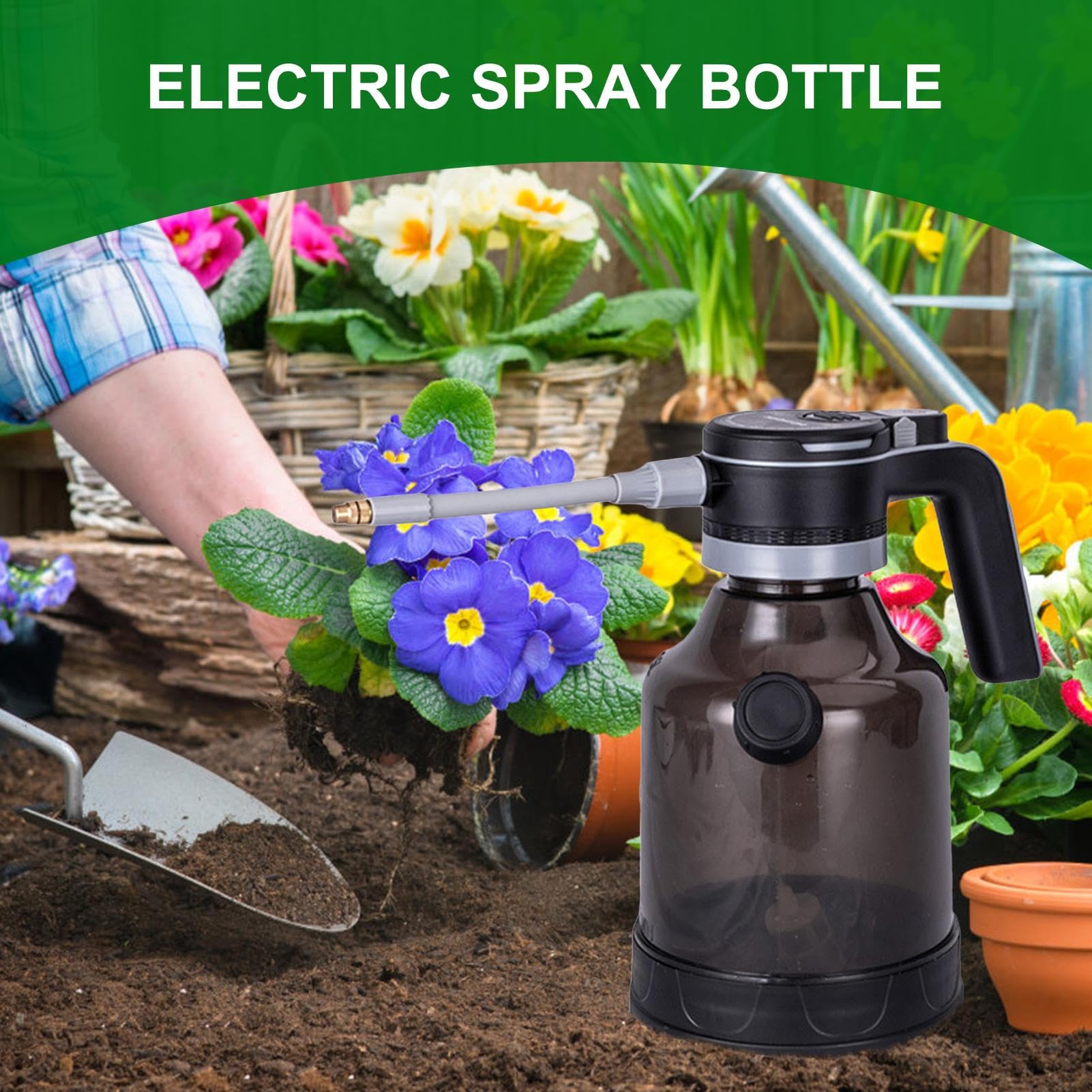 Pulverizador de Agua Eléctrico Depósito Recargable De 3 litros con Boquilla