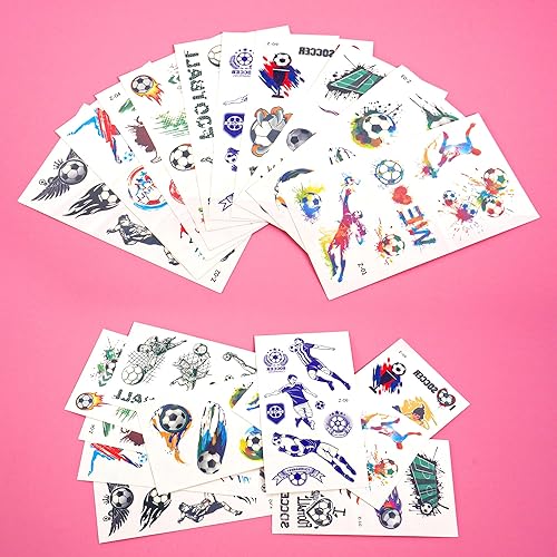 Miniatura 5 de Juego de suministros de fiesta de fútbol con 80 piezas temáticas de fútbol, decoraciones de fiesta de cumpleaños, calcomanías de juguete, borrador,