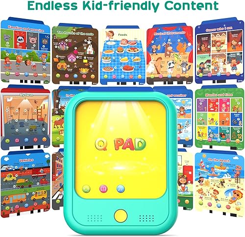 Miniatura 4 de Tableta de aprendizaje para niños de 2 a 5 años para aprender alfabetos, números, alimentos, tiempo, música, vehículos, parque jurásico, juguete