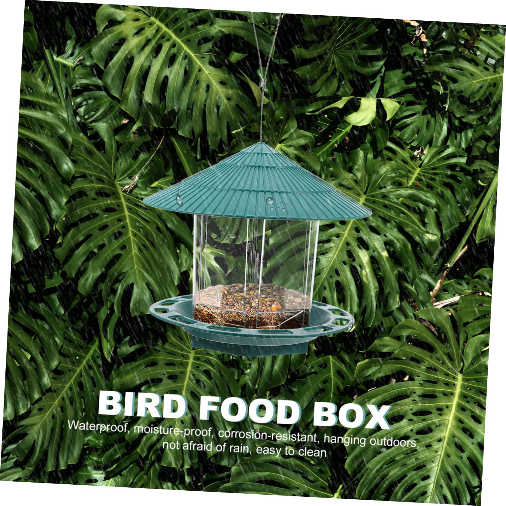 Mangiatoia per Uccelli da Appendere all Esterno Mangiatoia per Pappagalli da Balcone Scatola per Cibo per Uccelli Realizzata in Materiale Plastico