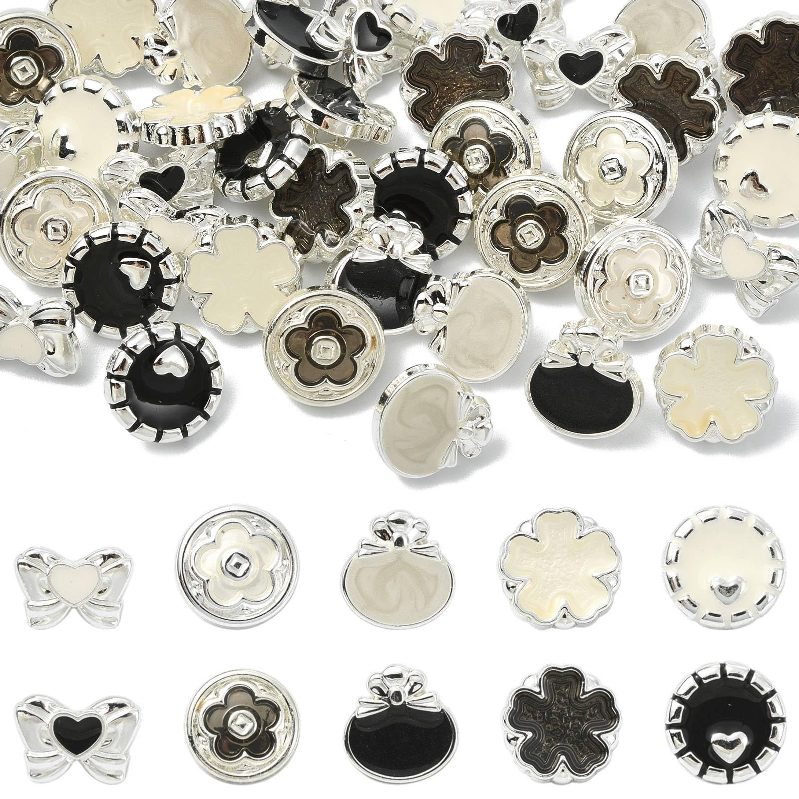Boutons de couture vintage émaillés pour personnaliser vos vestes et projets de mercerie