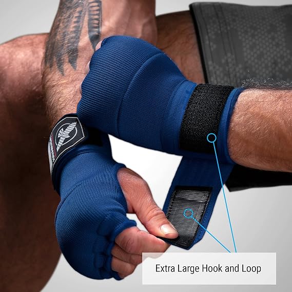 Hayabusa Quick Gel Hand Wrap Boxing Gloves | Slip-On Design, Padded Knuckle Protection, Hook and Loop Closure, Muay Thai Kickboxing, Men and Women, Sparring