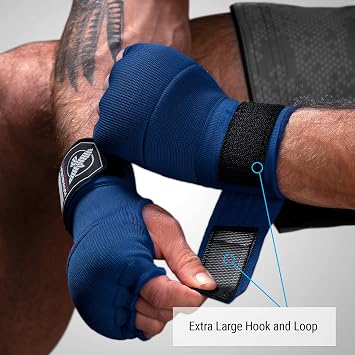 Hayabusa Quick Gel Hand Wrap Boxing Gloves | Slip-On Design, Padded Knuckle Protection, Hook and Loop Closure, Muay Thai Kickboxing, Men and Women, Sparring