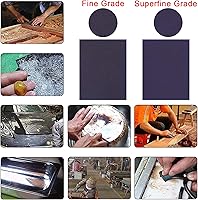 Vista 6 de BokWin 16 esponjas de lijado de grano 120/grano 220, kit de esponja de arena lavable y reutilizable