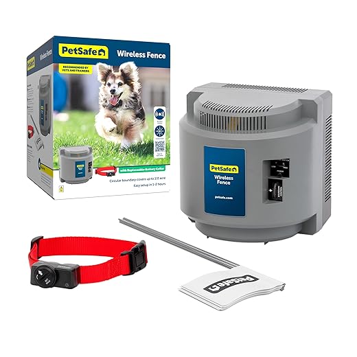 PetSafe Wireless Pet Containment System - Original Wireless Electric Fence for Dogs - Covers Up to 1/2 Acre - for Pets 8lb+