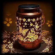 Butterfly Lights – Vintage-Inspired Metal Hanging Lantern Light, Warm LED Glow – Cozy Porch, Patio, Balcony, Backyard & Garden Butterfly Decor | Magical Christmas Gardener Gifts Women| Mom & Grandma