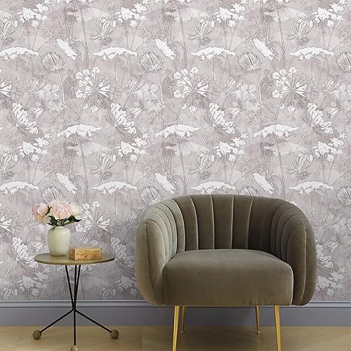 Miniatura 6 de Papel tapiz floral autoadhesivo de 236.2 x 17.3 pulgadas, papel tapiz bohemio para pegar y despegar, papel tapiz extraíble, papel tapiz floral de