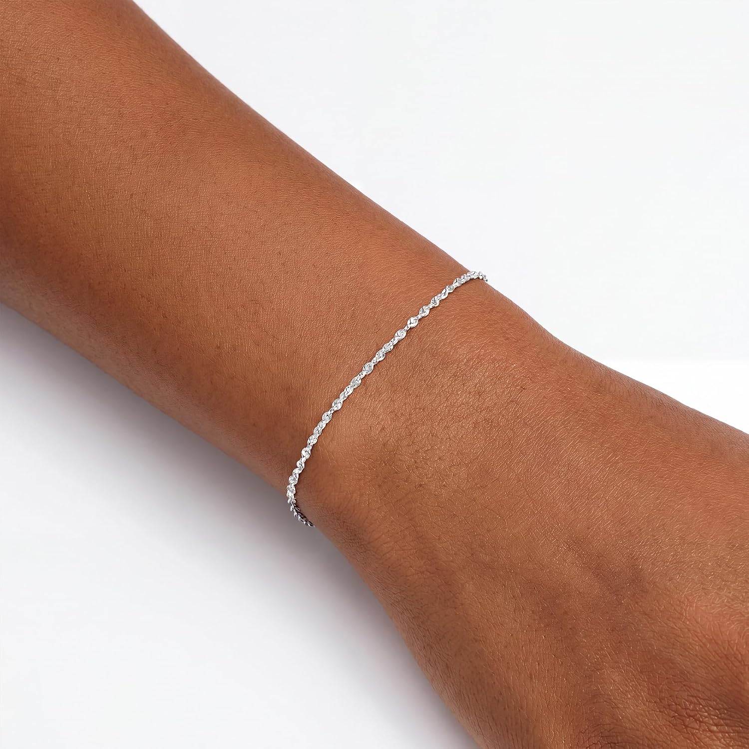 Silver Bracelet for Women, 925 Sterling Silver Singapore Chain Bracelet Delicate & Durable Gifts for Women 6.5-8 Inches
