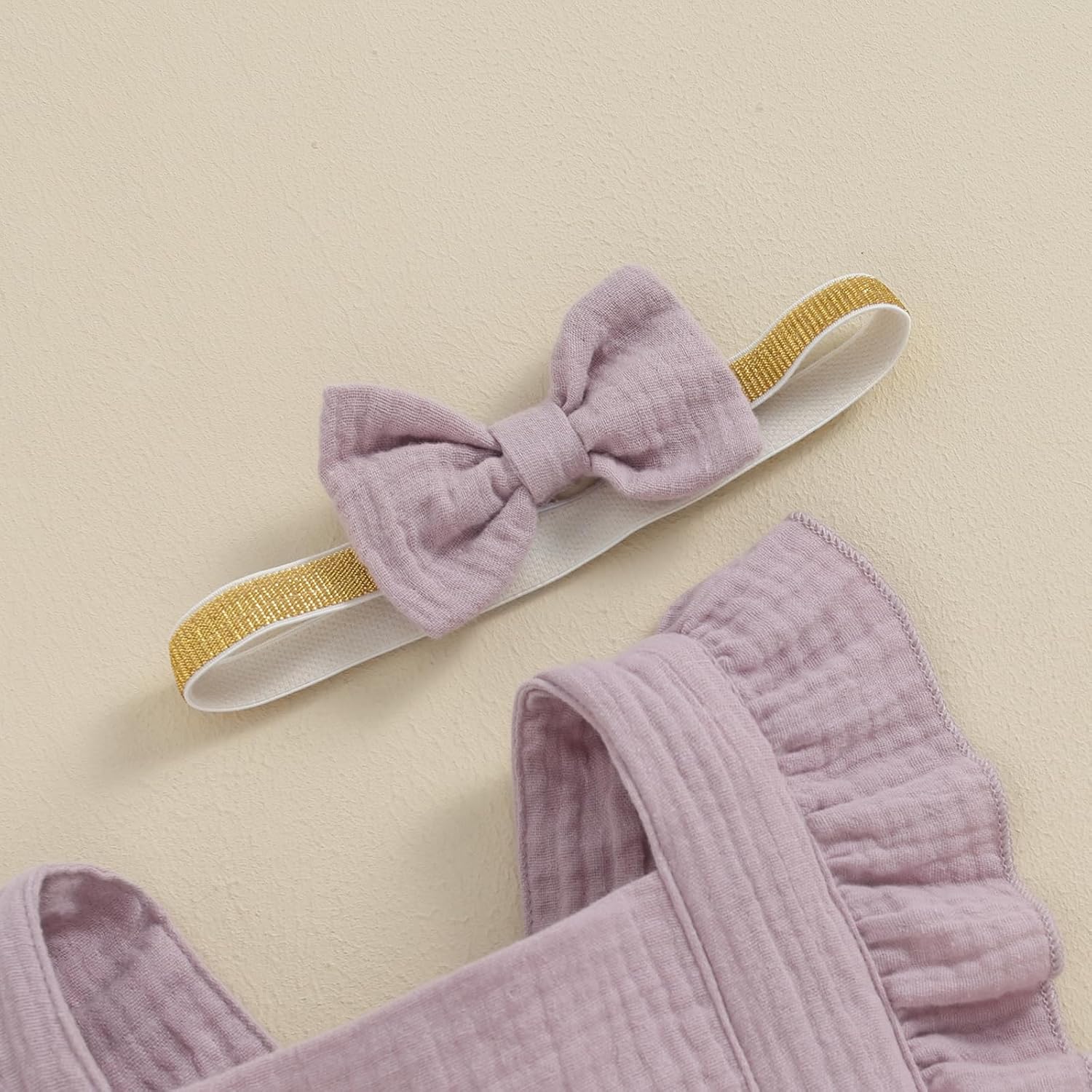 MERSARIPHY Newborn Baby Girl Summer Outfit Linen Ruffle Bubble Romper Dress One Piece Bodysuit Jumpsuit Infant Summer Clothes - Image 5