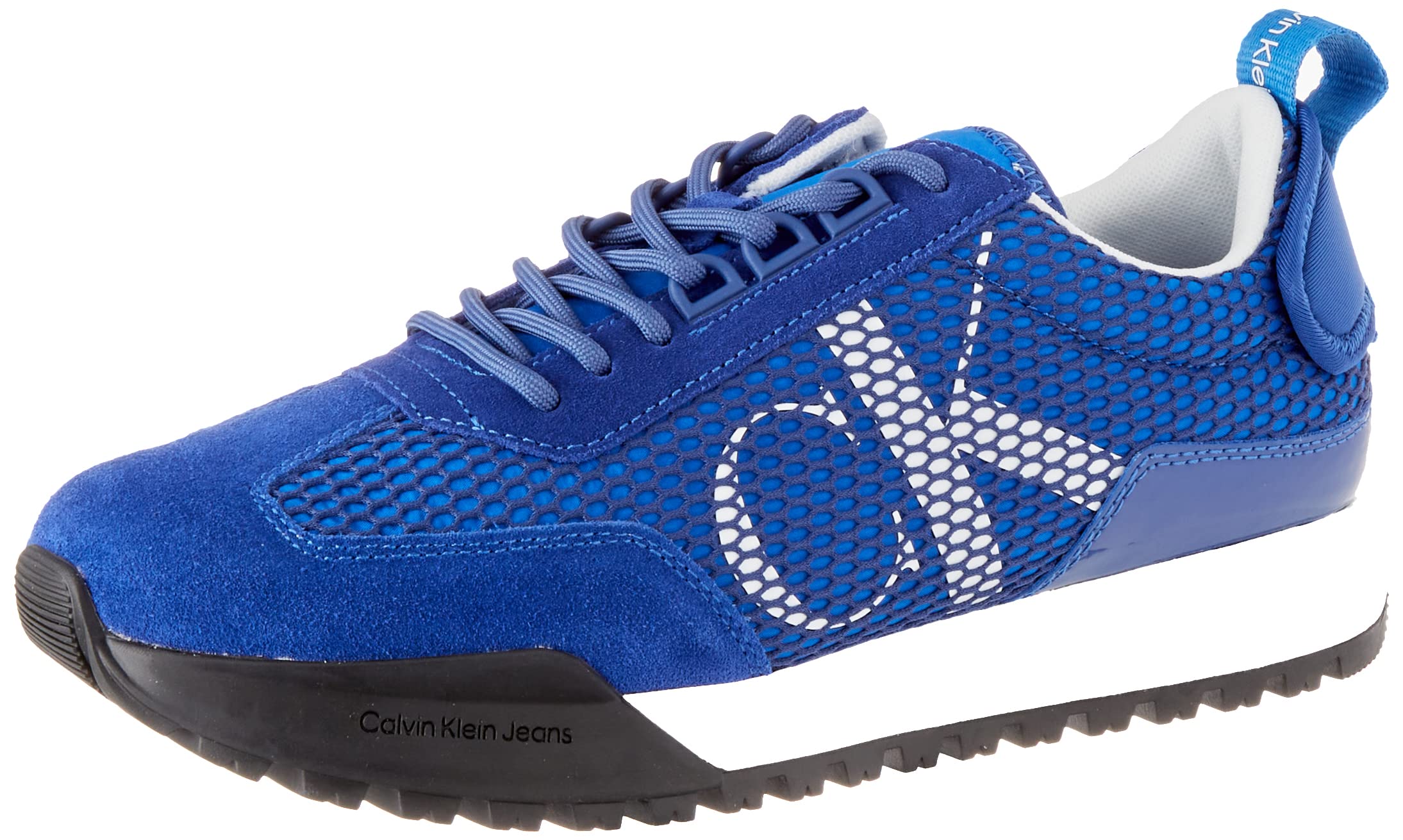 Calvin Klein Jeans Malla de Corredor Dentada, Zapatillas Hombre