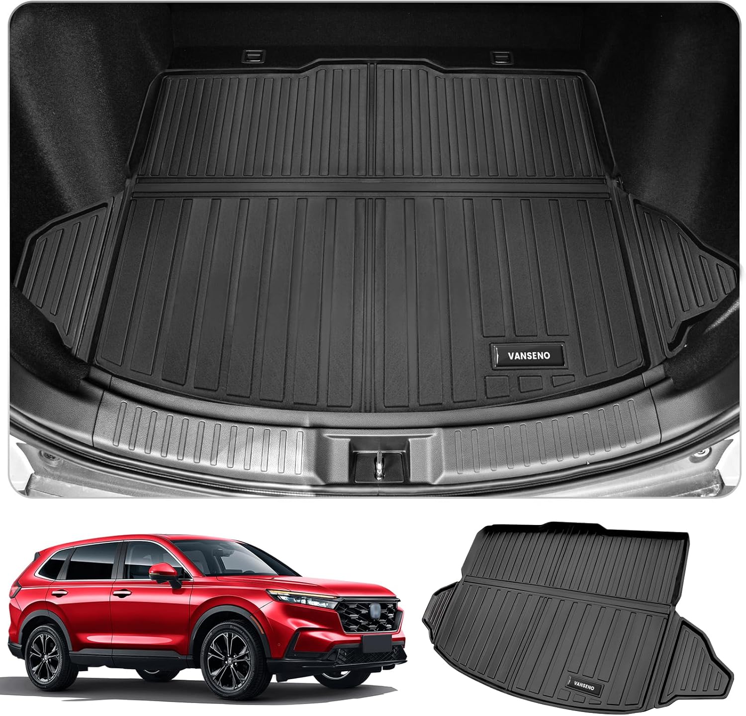 Vanseno Compatible for 2023 2024 2025 2026 Honda CRV Cargo Liner Cargo Mat Trunk Mat (Cargo Tray in Lowest Position) for Honda CRV 2023-2025 2026 Accessories Non Hybrid (Fit Lower Deck,Trunk Mat)