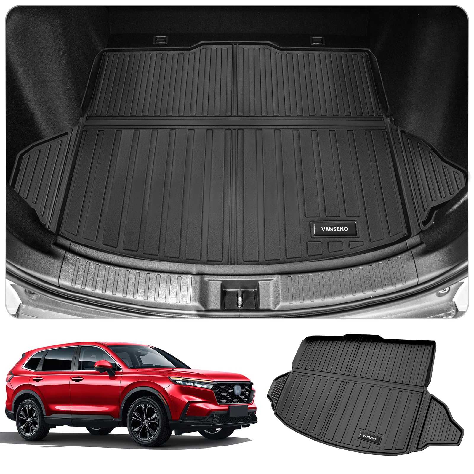 Vanseno Compatible for 2023 2024 2025 2026 Honda CRV Cargo Liner Cargo Mat Trunk Mat (Cargo Tray in Lowest Position) for Honda CRV 2023-2025 2026 Accessories Non Hybrid (Fit Lower Deck,Trunk Mat)