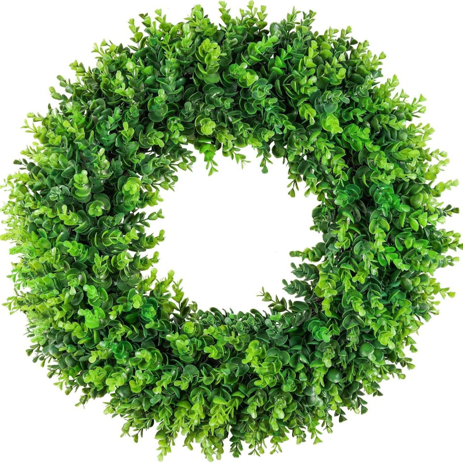 Couronne de buis artificiel pour sublimer la décoration de votre porche