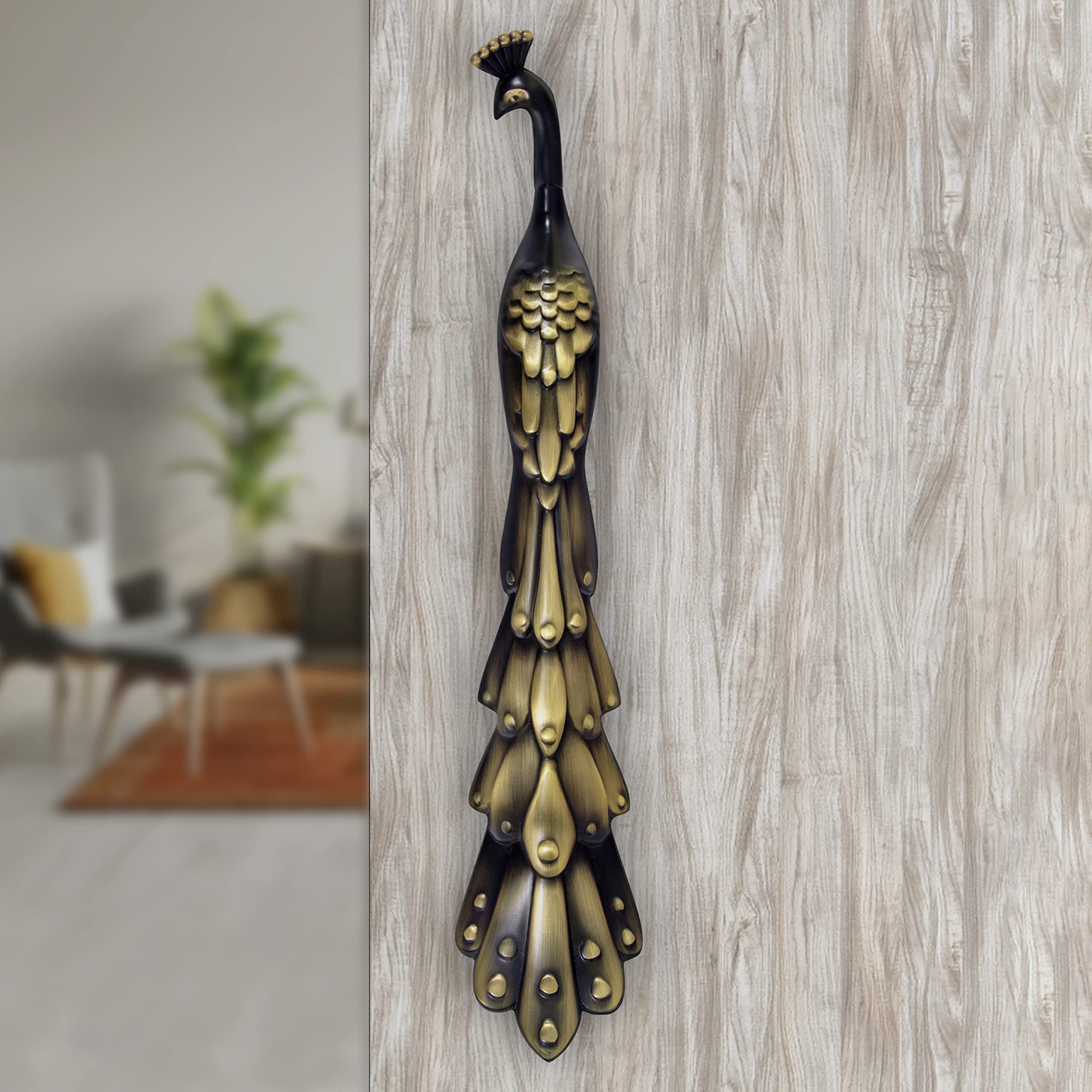Plantex Peacock Shape Door Handle/16-inches Door Handle for Main Door/Pull Push Antique Glass/Wooden Door Handle/Home & Door Decor - Pack of 1 (Rich Brass Antique Finish) - 3 Years Warranty (B0BJ9KQ1SQ) Amazon Price History, Amazon Price Tracker