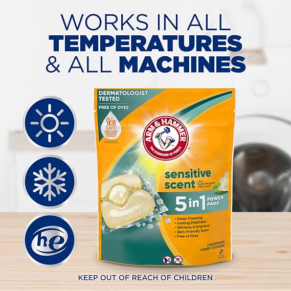 Arm & Hammer Sensitive Scent 5-IN-1 Power Paks, 42 count
