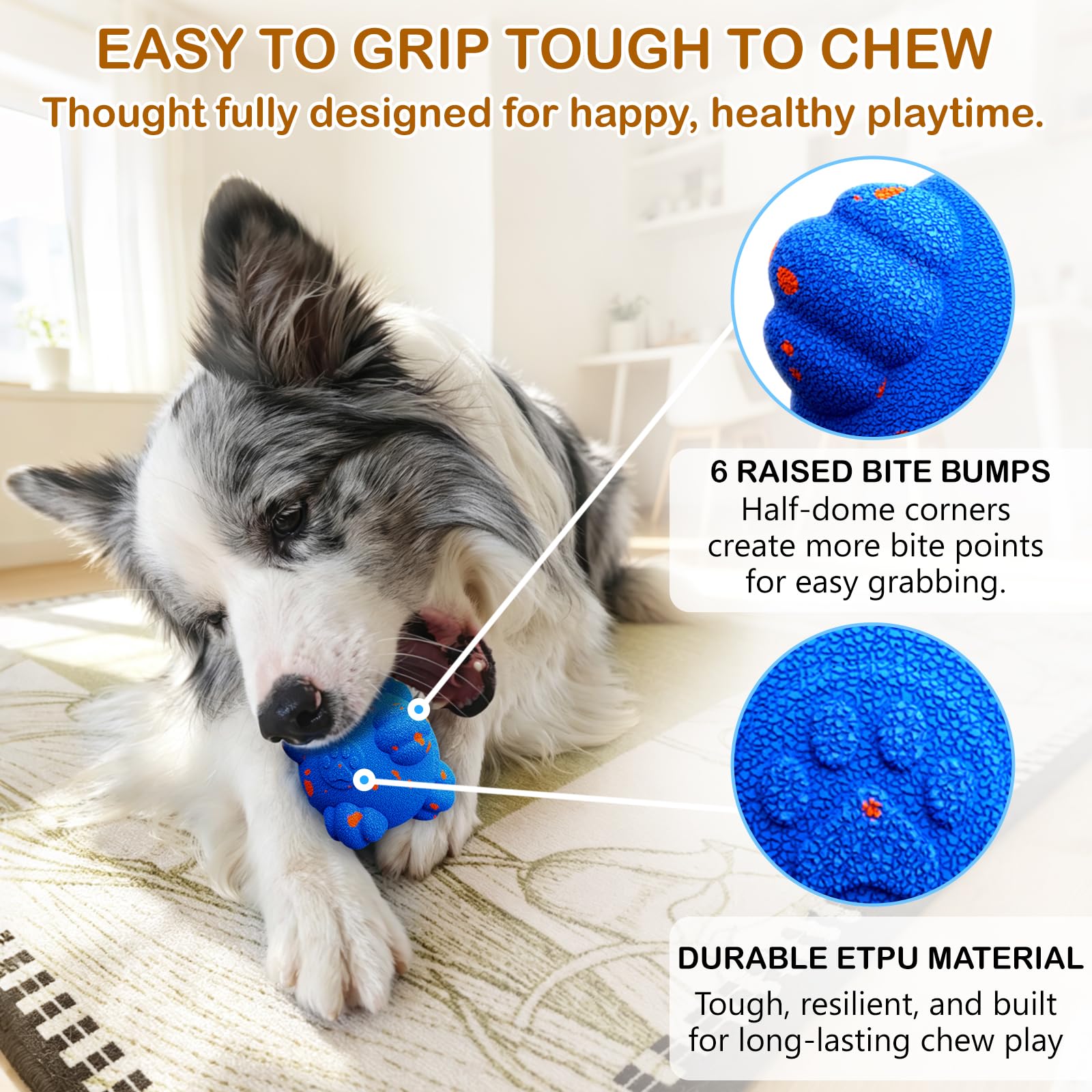 Balle intelligente interactive pour chien – rebondissement et roulement automatiques, 3 modes interactifs, matériau E-TPU résistant à la mastication, étanche, balle Chase Pet pour chiens de
