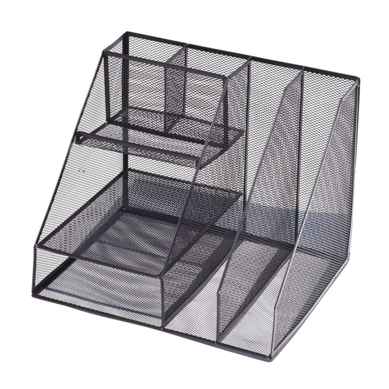 Portadocumenti da Scrivania Desktop Grid Metal File Radd Office Desk Supporto File Multifunzionale Organizzatore del documento 31.1 × 25,8 × 25,5 cm Vaschetta Portacorrispondenza